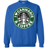 Cannabis & Coffee Crewneck Pullover Sweatshirt