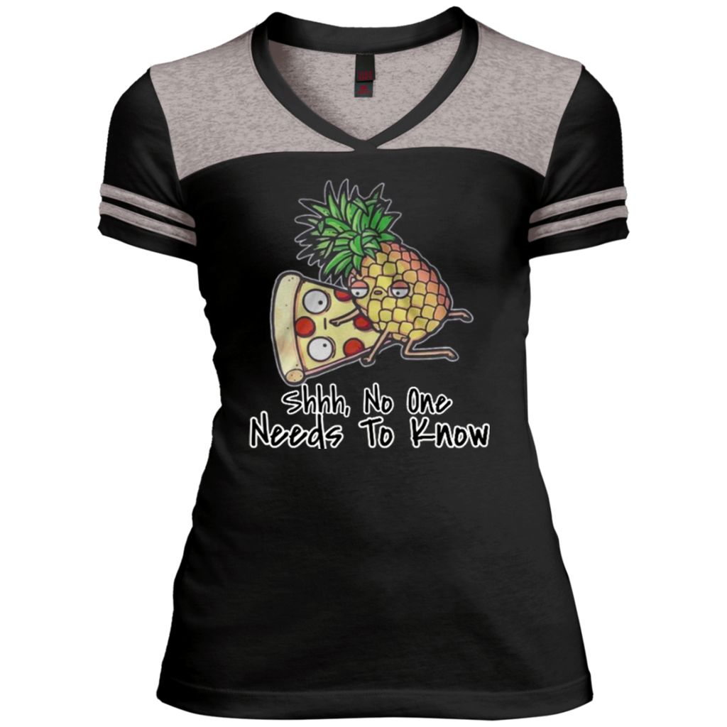 Pineapple Pizza Varsity V-Neck T-Shirt