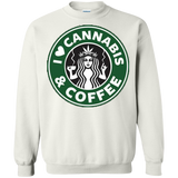 Cannabis & Coffee Crewneck Pullover Sweatshirt