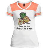 Pineapple Pizza Varsity V-Neck T-Shirt