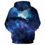 Blue Nebula Space Galaxy Hoodie